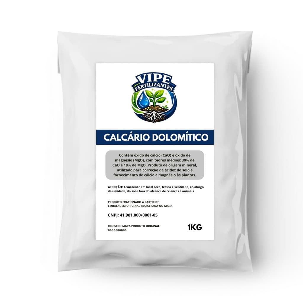 Calcário Dolomítico Corretivo Solo Com Cálcio E Magnésio 1kg