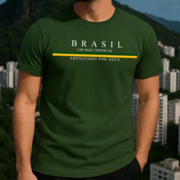 Camiseta Masculina Streetwear PREMIUM  Blusa Camisa Estampada BRASIL 100% algodão 30.1 Fio Penteado
