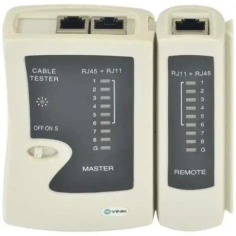 Testador de Cabo de Rede e Telefone - RJ45 e RJ11