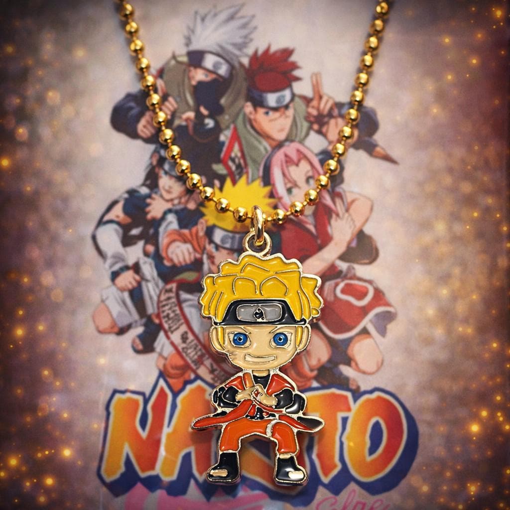 Colar anime - personagem e simbolo aldeia da folha