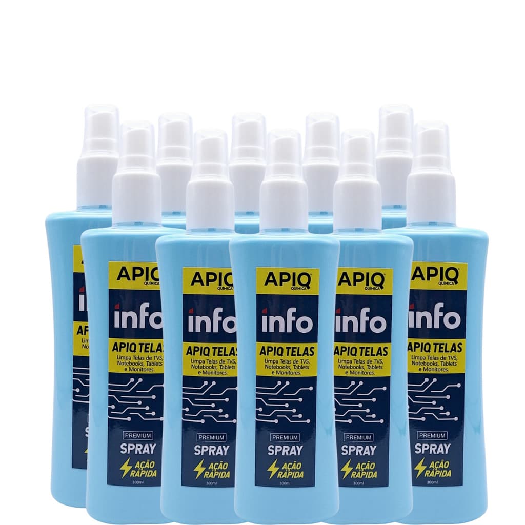 Limpa Telas Apiq Química Info 300ml - 12 Unidades Atacado