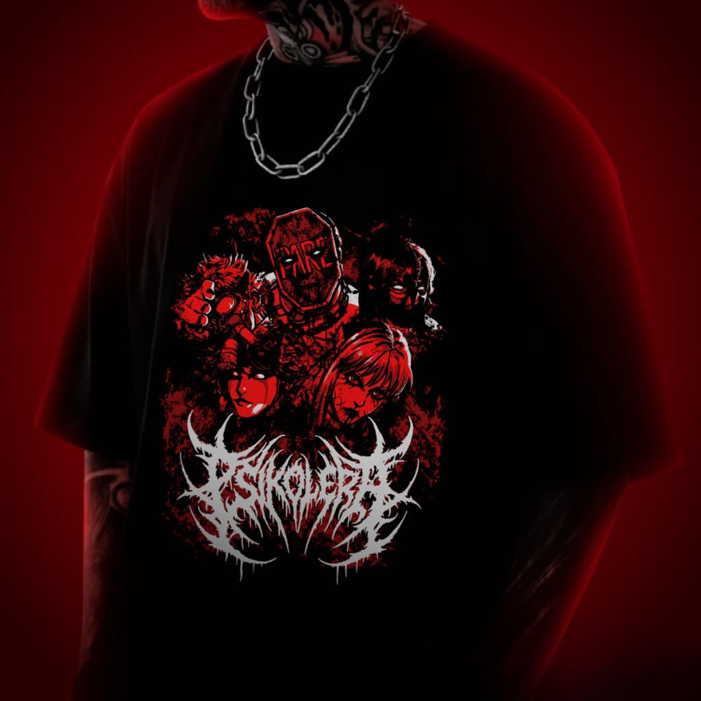 [Camiseta Premium em Algodão Puro]VU Camiseta Hexatombe Psikolera Banda RPG Ordem Paranormal Cellbit Camisa