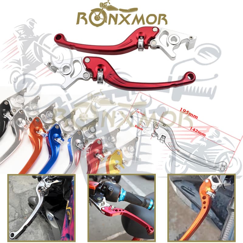 RONXMOR 2 Pcs E-bike CNC Freio De Mão De Alumínio Alça De Esquerda Direita Para Scooter Elétrica Alças Universais Alavan