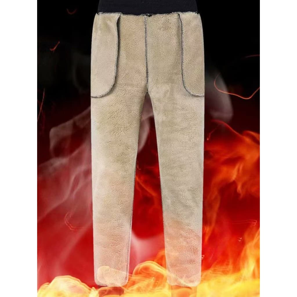 Outono inverno novo estilo calças de lã de cordeiro forro de lã masculino engrossado esportes calças casuais calças de a