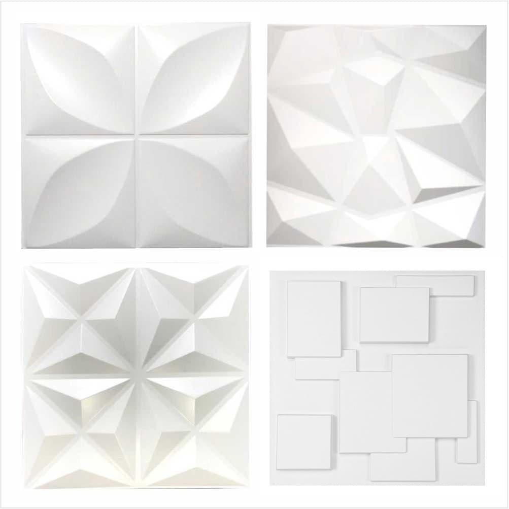 KIT 12 PLACAS PAREDE 3D 50x50 cm PVC
