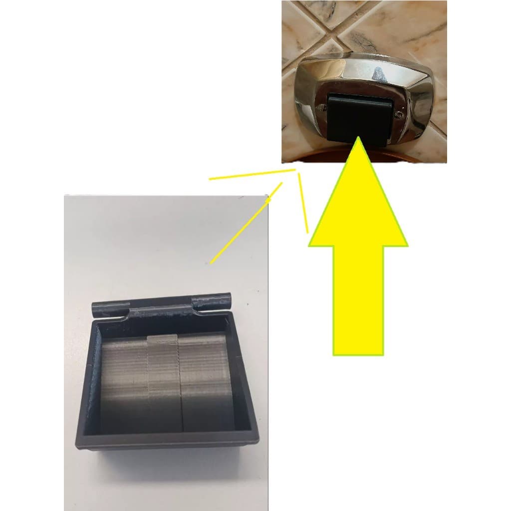 Tecla Acionador Botão Preta Válvula Descarga Docol Cor Preto Censi Preta