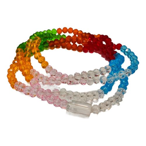 Guia 7 Linhas De Cristal 8mm Fio De Contas Umbanda Candomblé Com Firma Orixás Colar Religioso Acessório