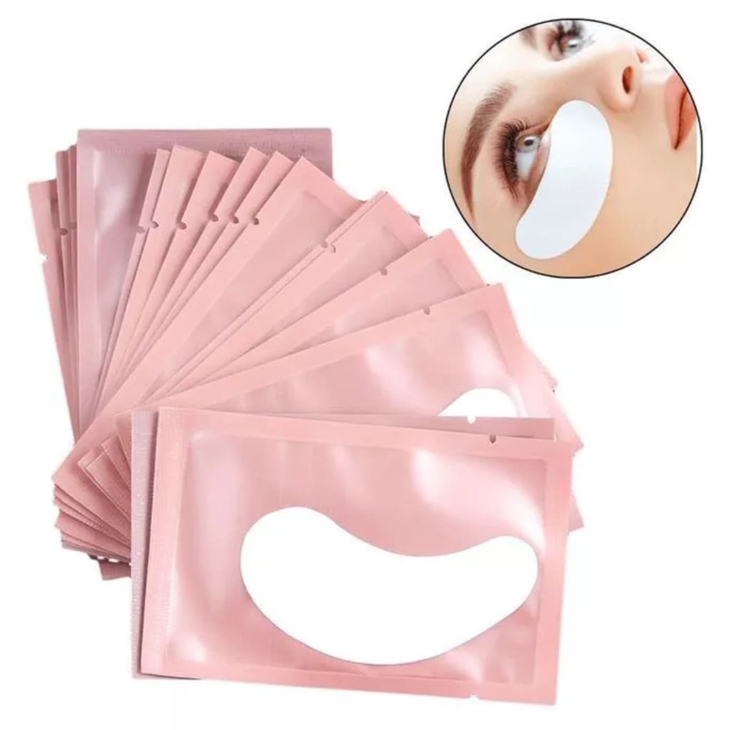 100 Unidades Pad Gel Protetor Palpebra Alongamento Extensão de Cílios (50 Pares)