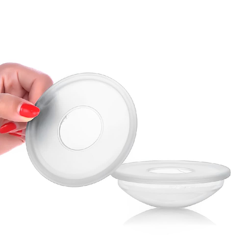 Kit 2 Und Concha Anti Vazamento Leite Amamentacao Pos Parto Bebe Base Rigida Silicone
