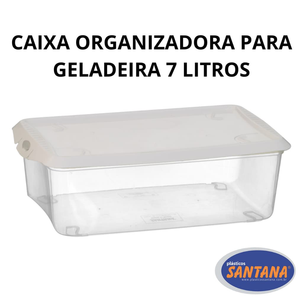 Caixa Organizadora Para Geladeira 7L BPA Free