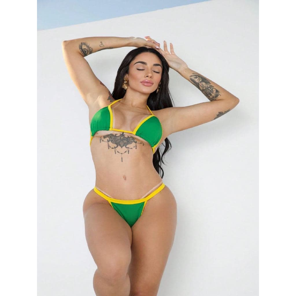 BIQUINI FITA BRASIL MARQUINHA BRASIL VERDE LYCRA SUMMER