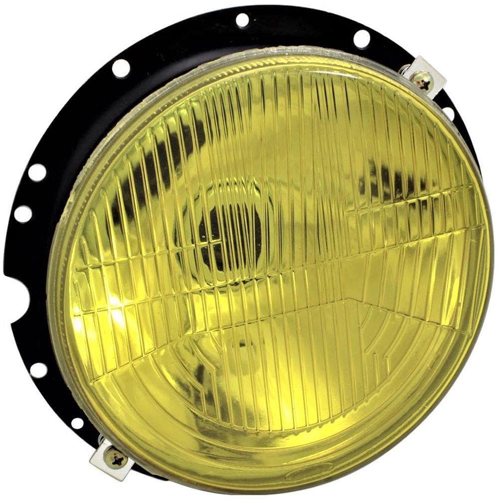Farol Com Meia Luz Lente Raiada Âmbar Vidro Fusca Kombi Após 1976 Passat 1974 À 1978