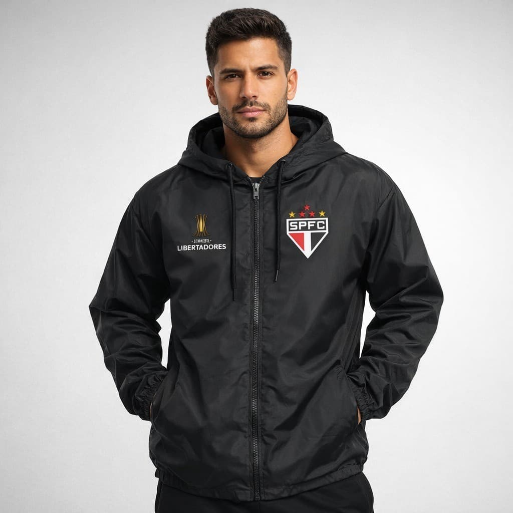 Jaqueta Corta Vento Times Brasileirão Estilo Tricolor e Paixão pelo Futebol do brasil