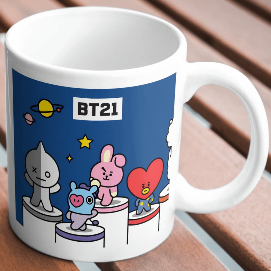 Caneca BT21 Dream Team: Explosão de Cores e Estilo Kawaii
