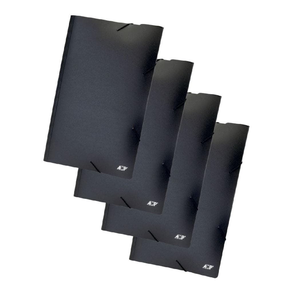Kit Pasta Aba Elastica Oficio Linha Black Preta 4und ACP