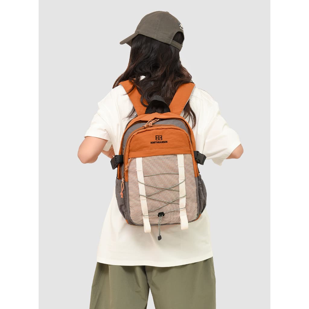 Versão coreana saco de montanhismo de náilon feminino novo estilo mochila repelente de água de grande capacidade curto-d