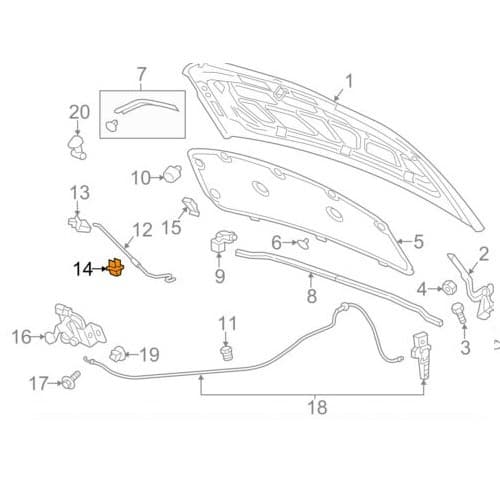 Suporte presilha grampo da Vareta Capo Original GM 96895448  GM