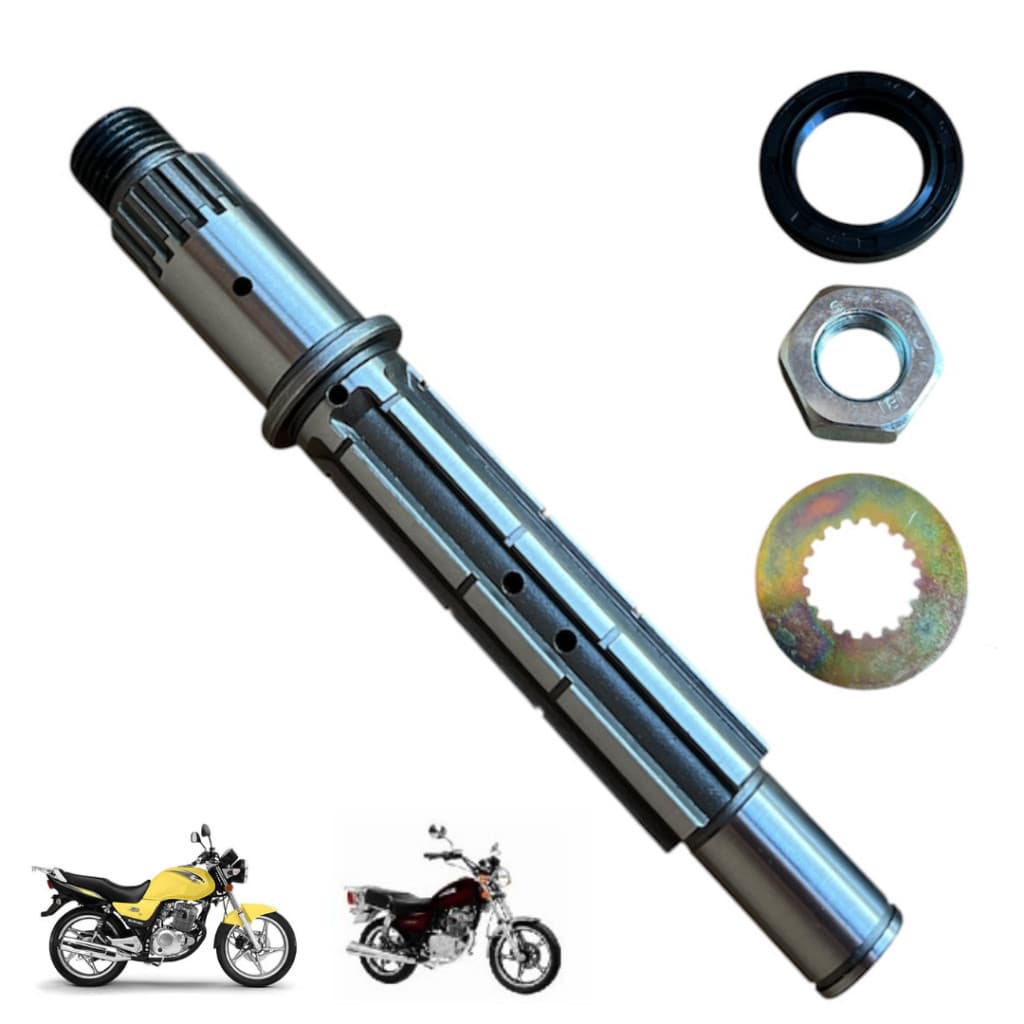 Eixo Pinhão Suzuki Yes 125 / Intruder 125 / Katana125 + Trava + Retentor + Porca
