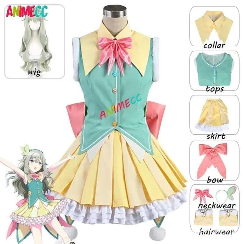 Projeto ANIMECC Sekai Palco Colorido Kusanagi Nene Fantasia de Cosplay para Carnaval, Natal e Festa de Halloween para Mu