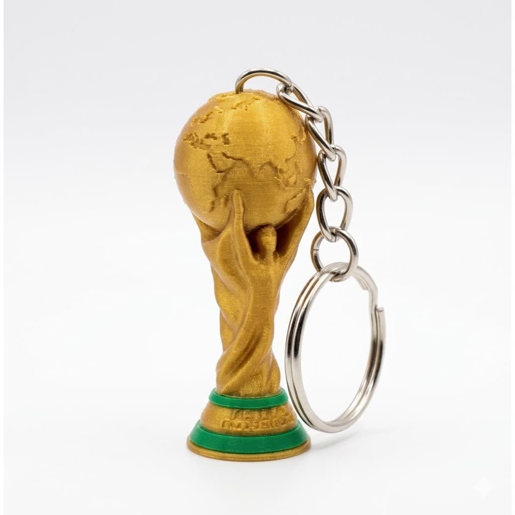 Kit Chaveiro Copa do Mundo Impressão 3D Futebol Trofeu