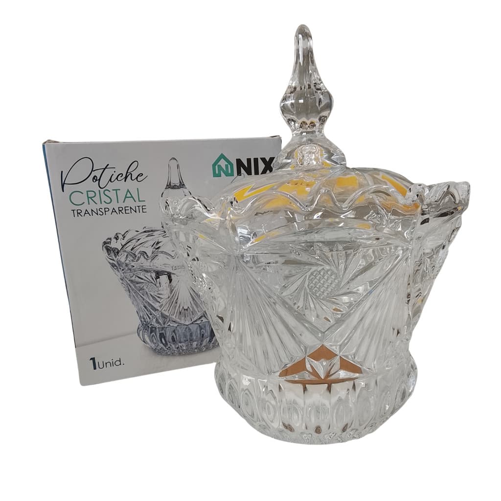 Potiche De Cristal Transparente 1L Nix Glass