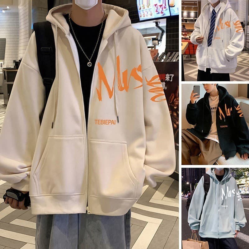 Cardigan moletom masculino outono inverno novo estilo forro de lã engrossado roupas de inverno adolescente com capuz sol