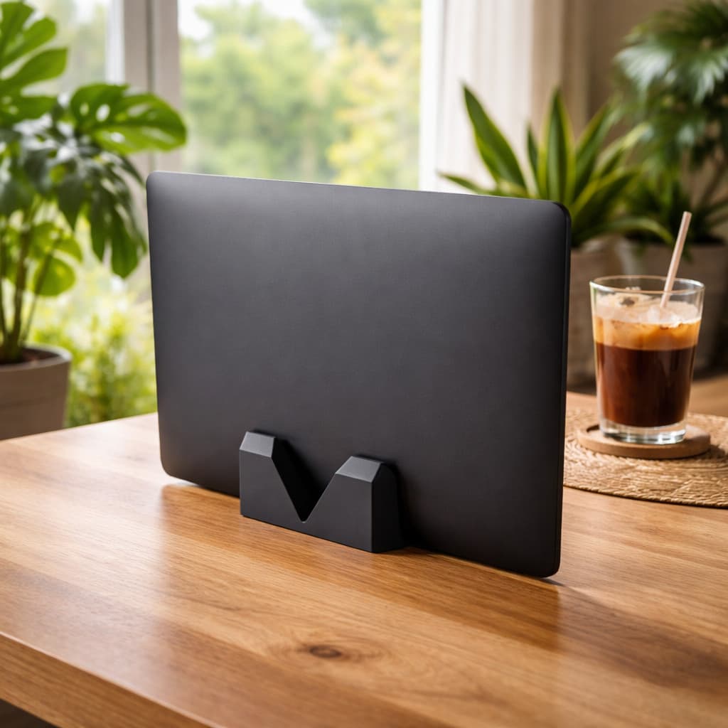 Suporte Vertical Notebook Ajustável Base Organizador Mesa Escritório Universal Anti Queda