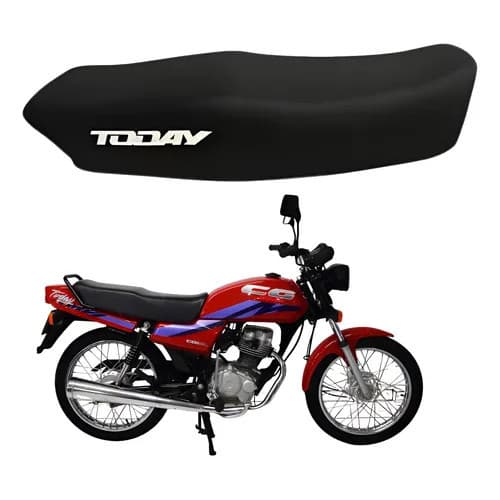 Capa de Banco Moto Modelo Honda Today 1989 1990 1991 1992 Sem Costura (Escrita Today)