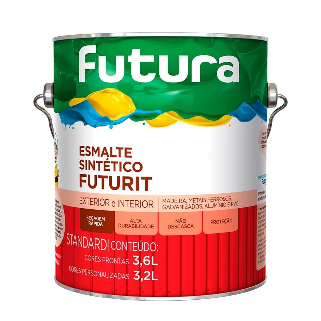 Tinta Esmalte Sintético Para Madeira E Metais Futura 3,6L Todas as cores