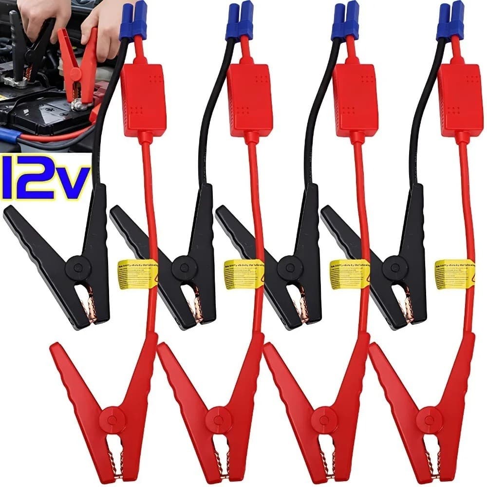 12V Carro Partida De Emergência Bateria Jacaré Clipe Universal Forte Condutividade Automóveis Impulso Cabo Braçadeira Ac