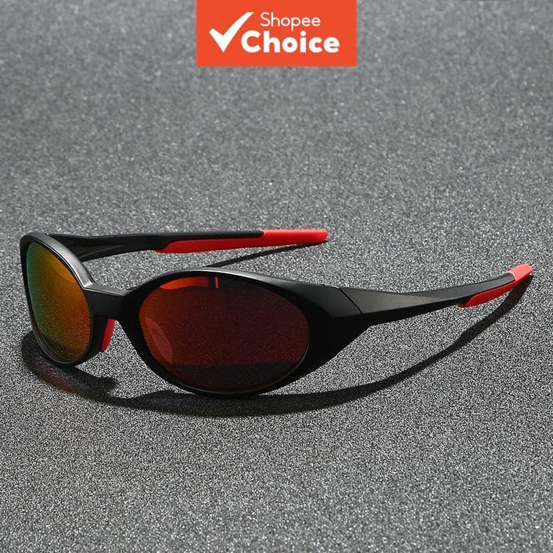 Ovais de moda esportivos para homens e mulheres, designer de marca, espelhados refletivos UV400, óculos de sol para
