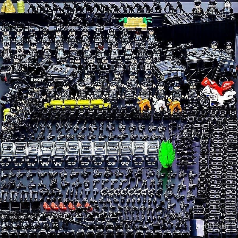 Novos produtos em estoque, blocos de construção compatíveis com Lego, minifiguras militares, forças especiais, polícia p