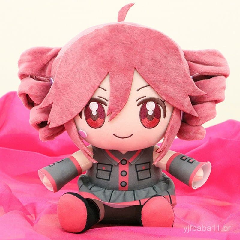 Boneca de Pelúcia Fofa de Anime Japonês Presente Infantil Rosa Colecionável