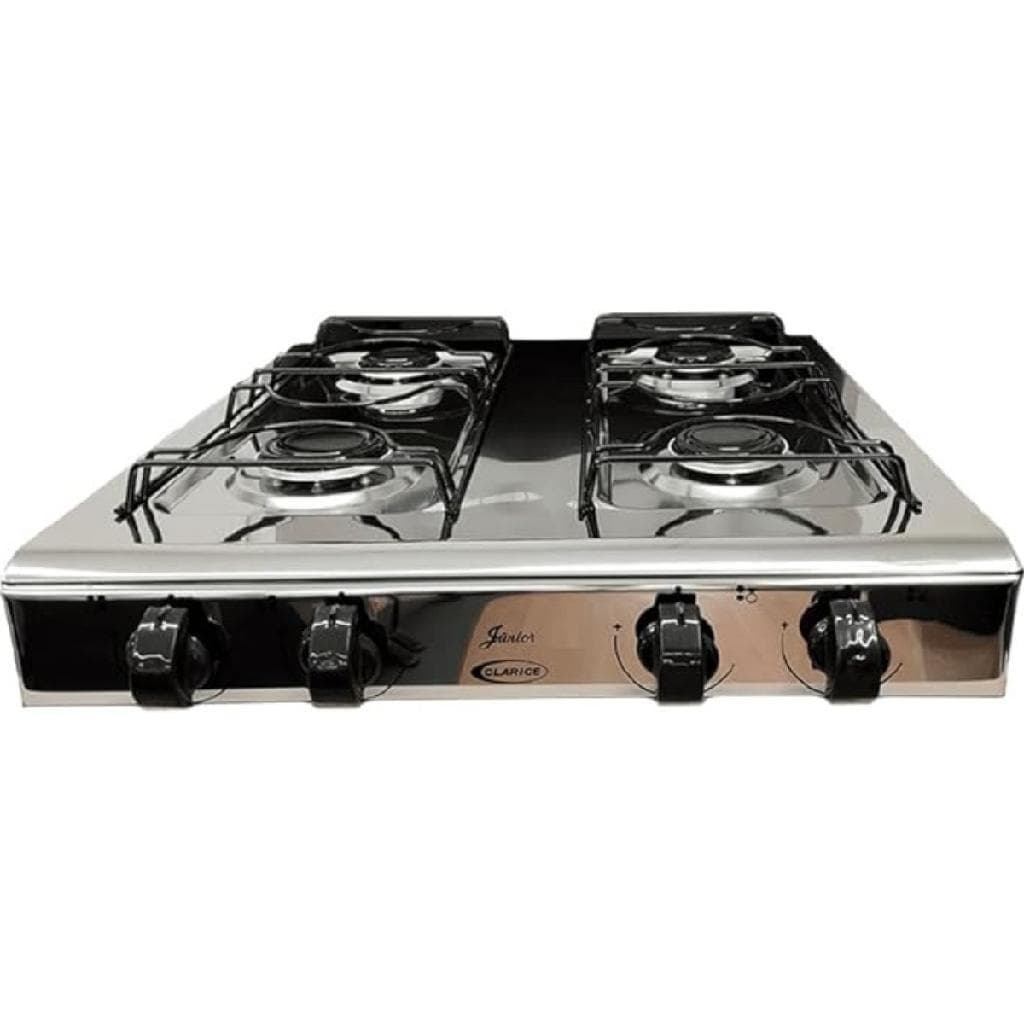 Fogão  Junior Clarice 4 Bocas Mesa Inox Liso  Manual