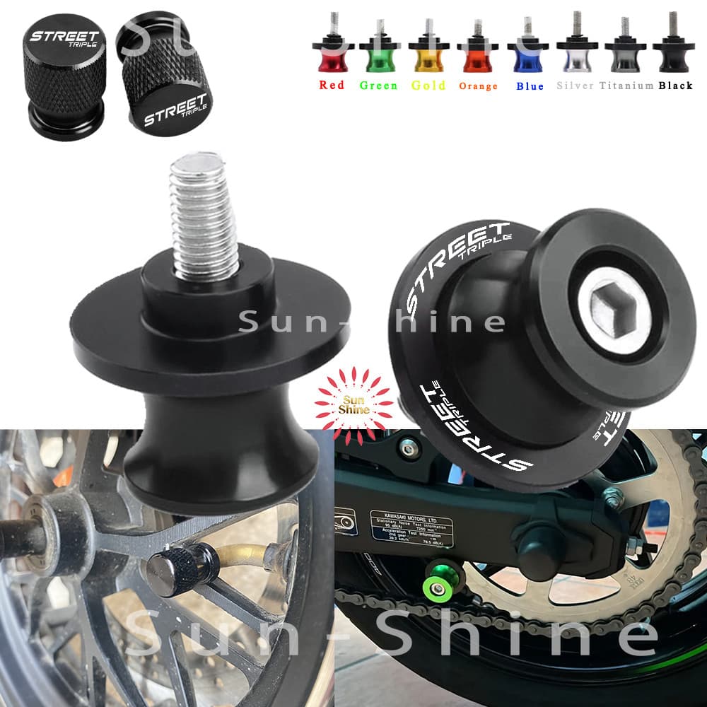 Para Triumph Street Triple 765 Carretéis De Braço Oscilante De Motocicleta Sliders Stand Parafusos Acessórios 7 Cores