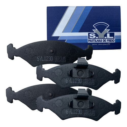 Kit Pastilha Freio Dianteira Original Syl Courier Escort Fiesta Ka 1996 19997 1998 1999 Até 2009