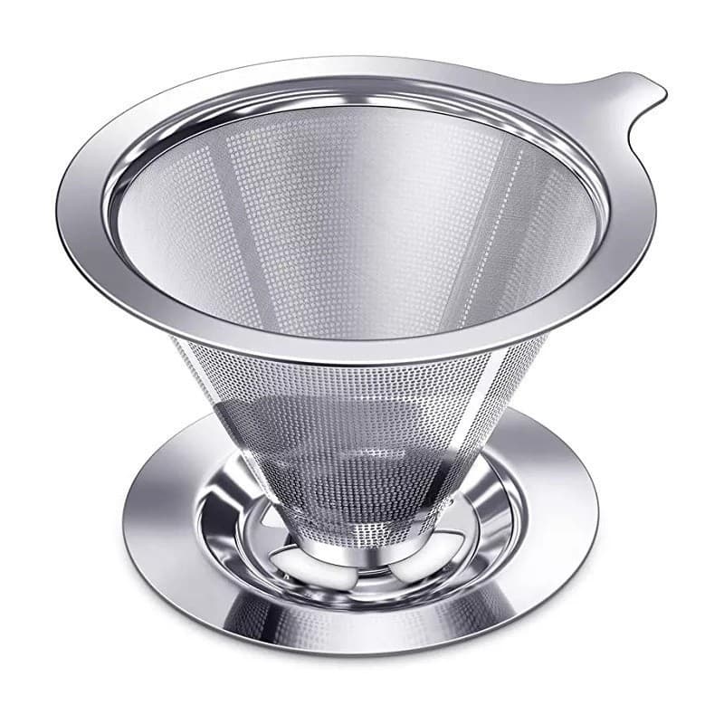 Coador de Café Permanente em Aço Inoxidável | Modelo 103, Prático, Reutilizável e Fácil de Limpar