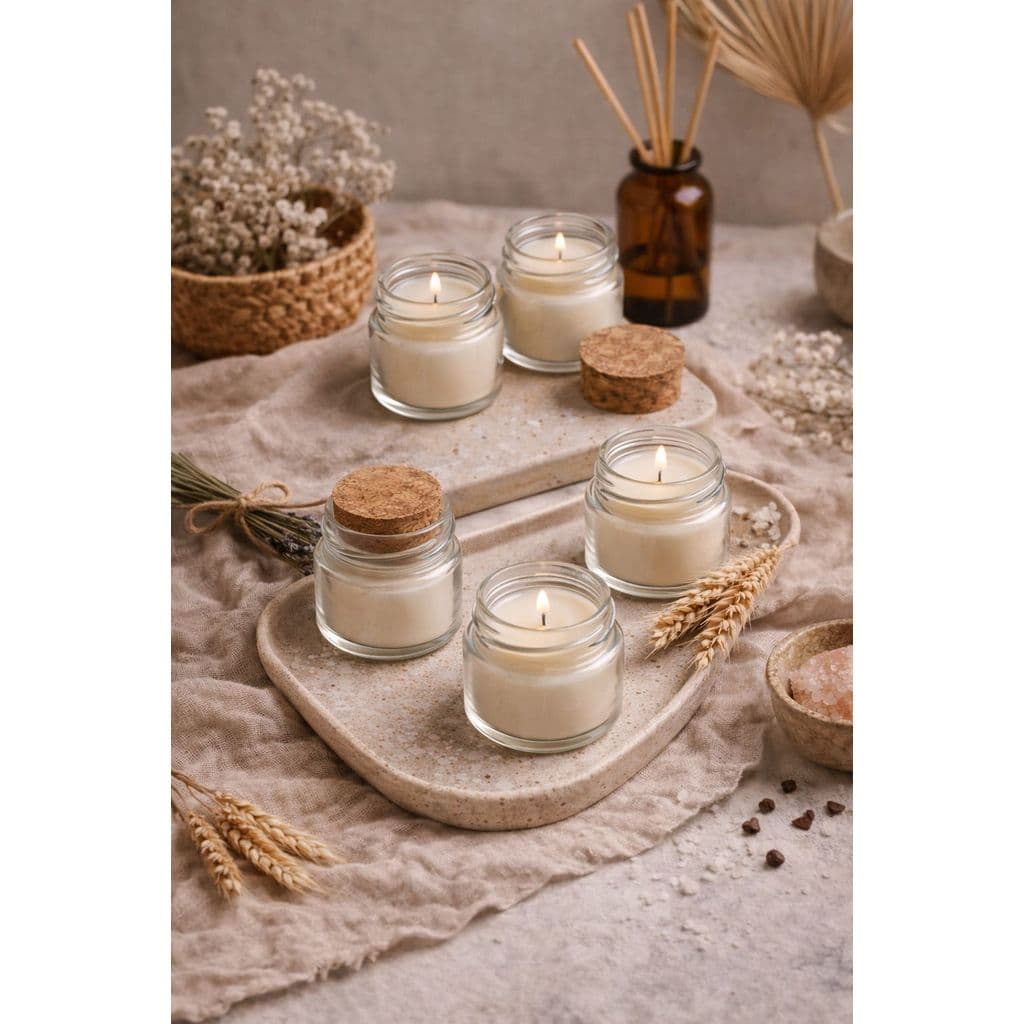 Kit Mini Velas Prontas para Lembrancinhas Eventos de batizado Casamento  Sem  Personalização Aroma Bambu