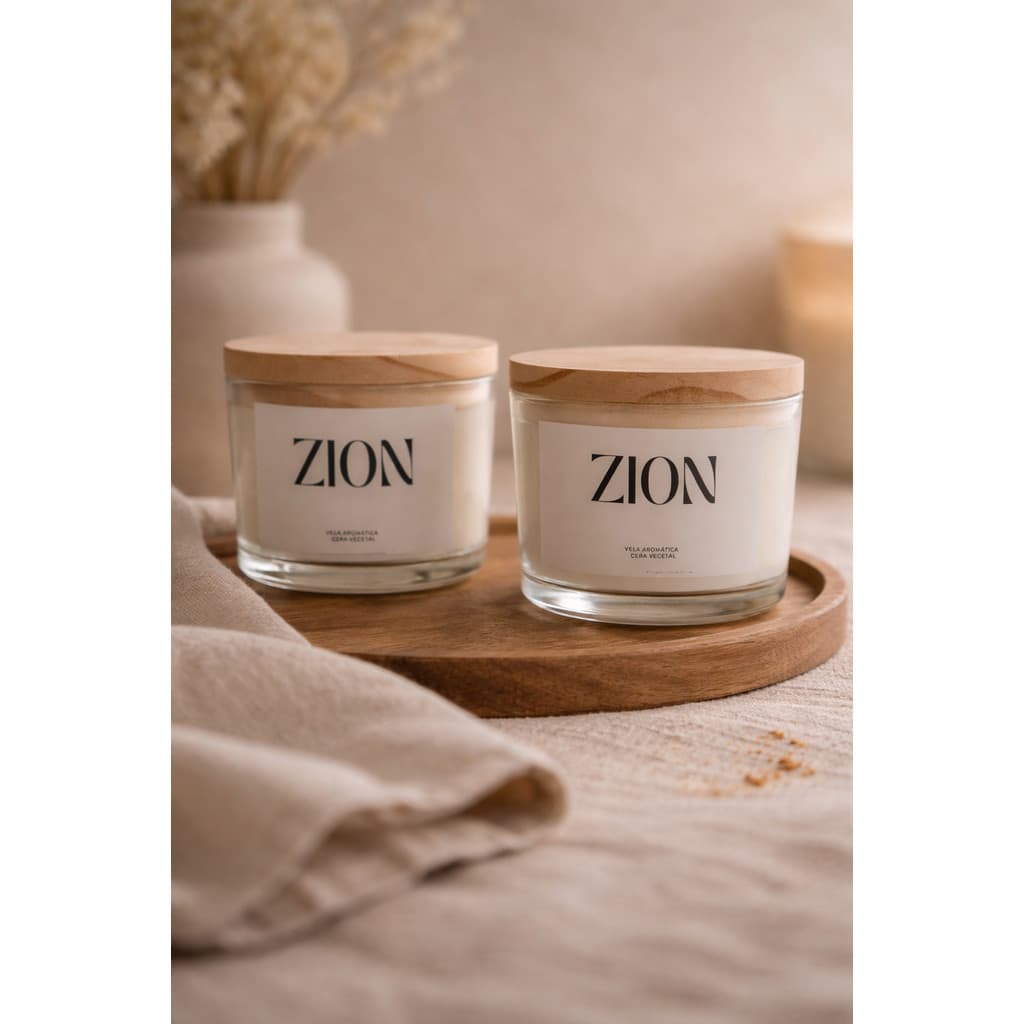 Kit com 2 Velas Aromáticas Vanilla e Lavanda 100% Vegana 100g