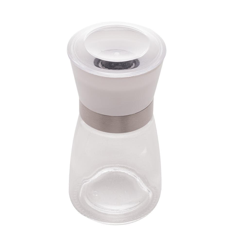 Moedor de Tempero com Tampa Lyor Branca de Vidro 170ml