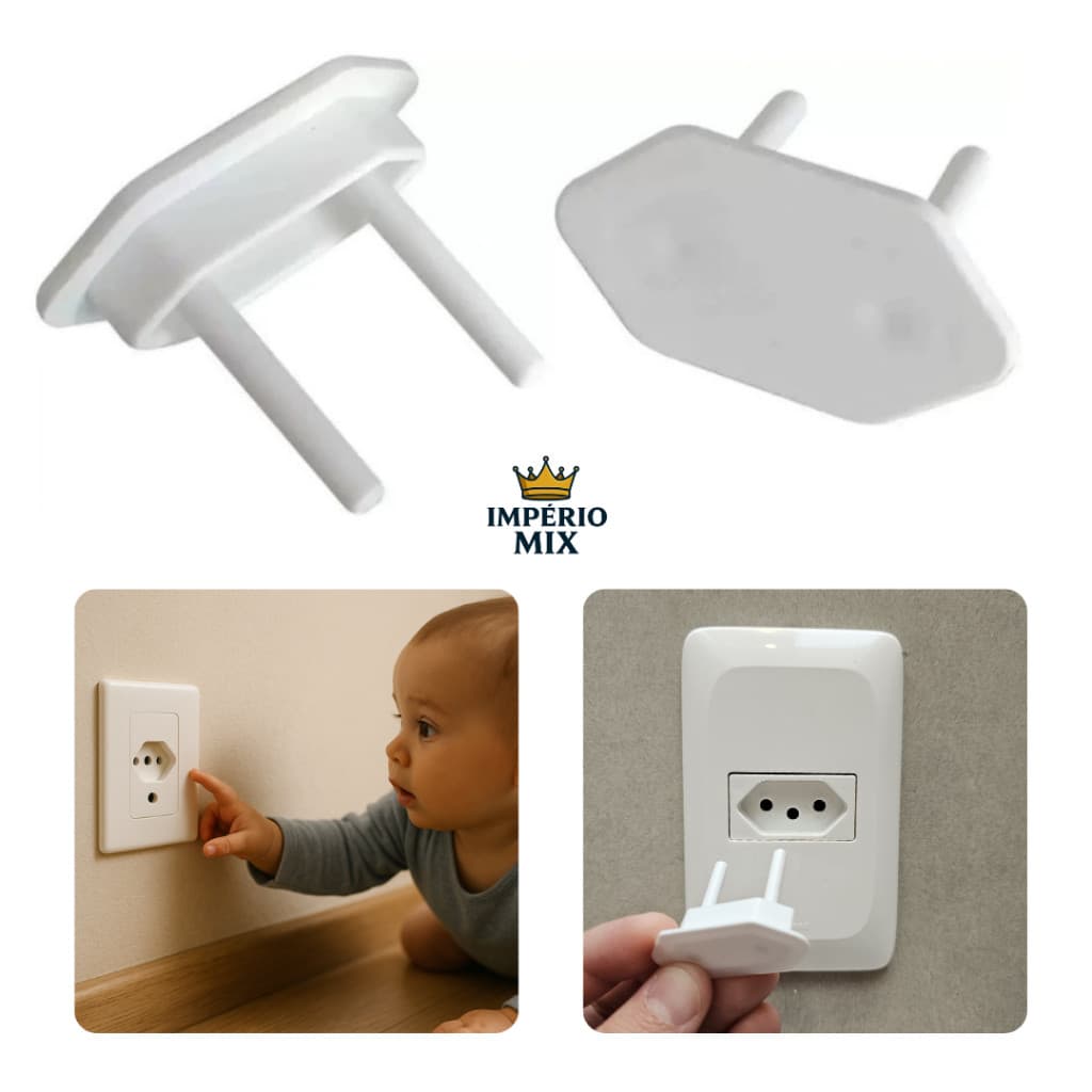 Kit 24 Protetores de Tomada Infantil 2 e 3 Pinos – Segurança Anti-Choque