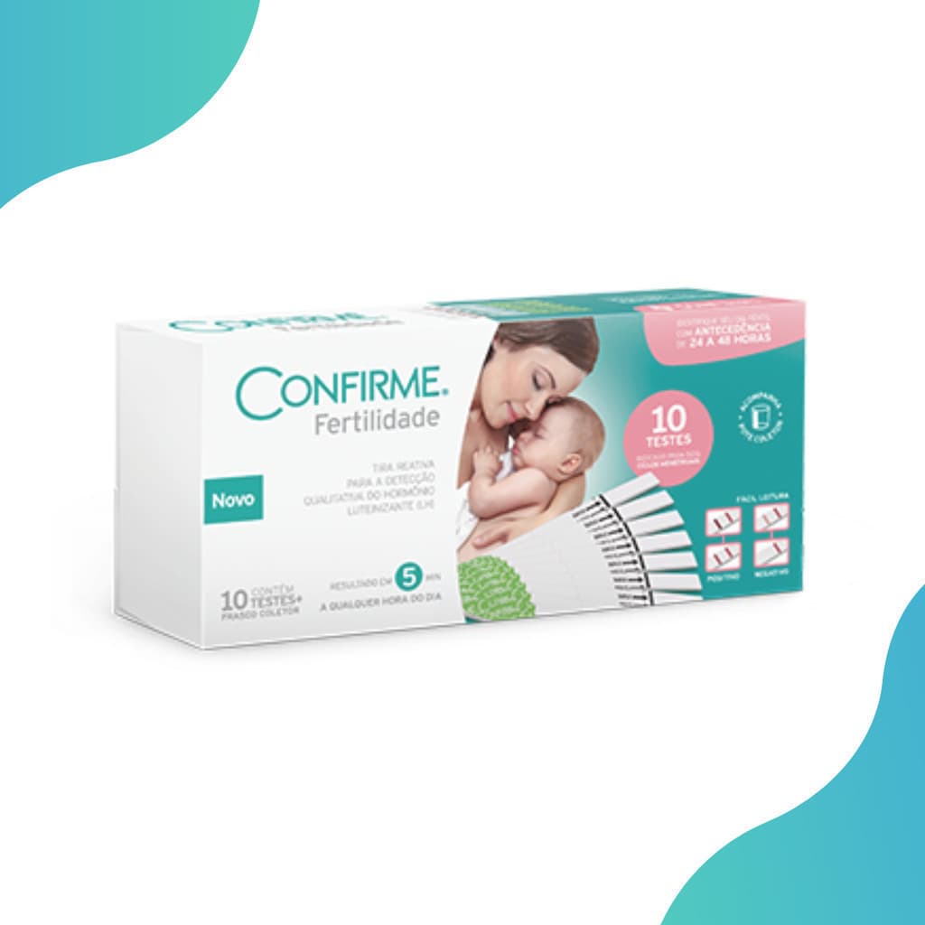 Teste de Ovulação Confirme Fertilidade C/ 10 Tiras Reagentes