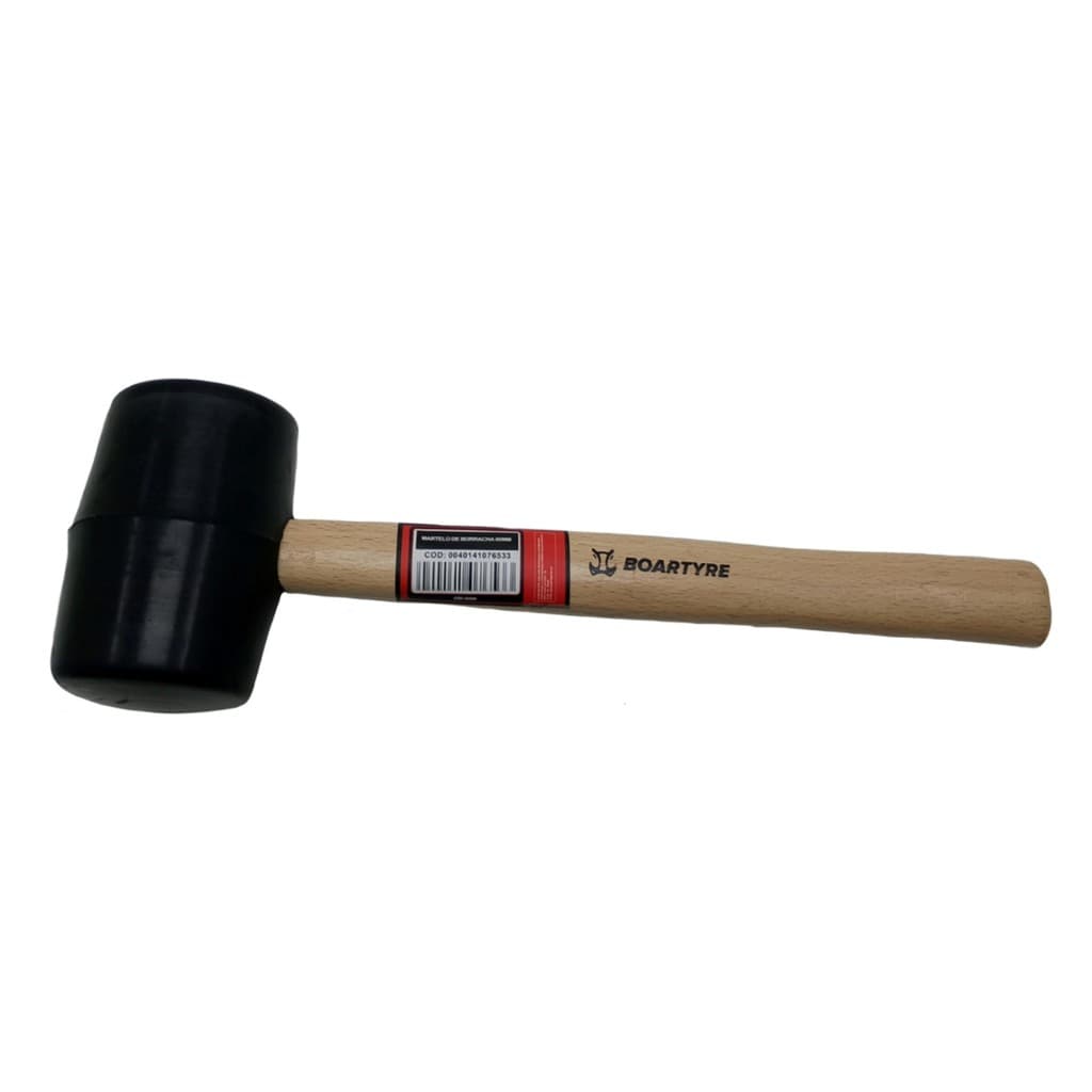 Martelo De Borracha 900gr 80mm Cabo de Madeira