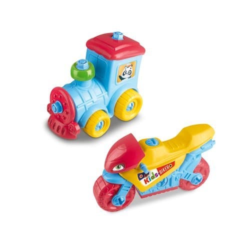 Kit Moto Trem Brinquedo Infantil Multicolorido Educativo Divertido Desenvolvimento Criatividade