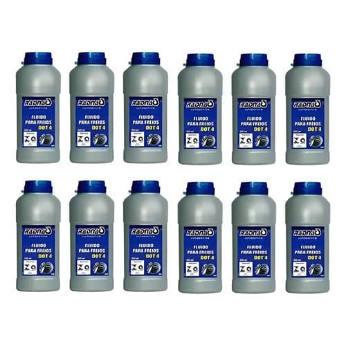 Fluido De Freio Radnaq Dot 4 500 Ml 12 Unidades