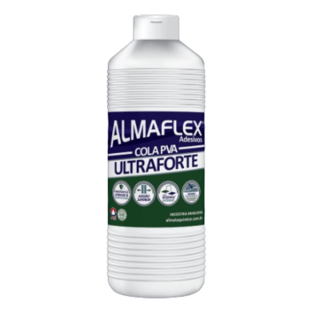 Cola Branca Liquida 1 Kg Marcenaria Ultra Forte 993 Almaflex Branco