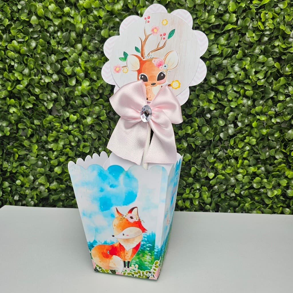 Centro de Mesa Cachepot BOSQUE ENCANTADO MENINA - Festa infantil - Aniversário - Centro de Mesa