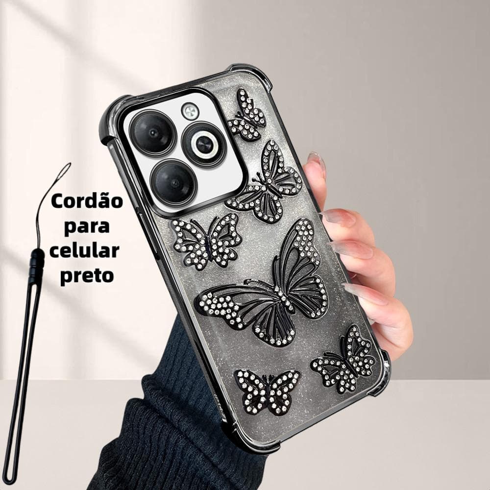 Capinha Capa Macia Anti Impacto Luxo Para Infinix Smart 8 Pro HD Plus Hot 40i Tecno Spark 20 20C Pop 8 Go 2024 0054FS