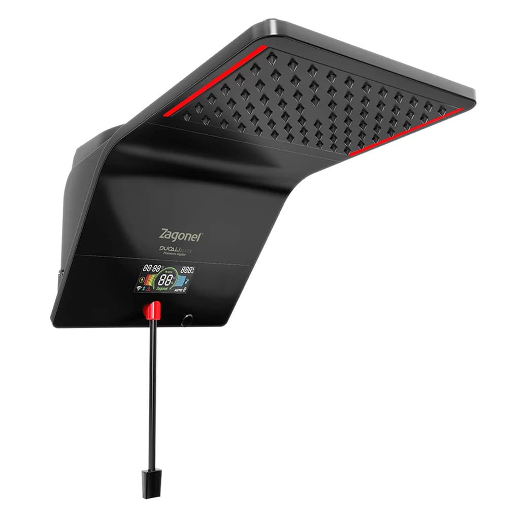 Chuveiro Eletrônico Digital Zagonel Preto com Controle pelo Celular Ducali Premium