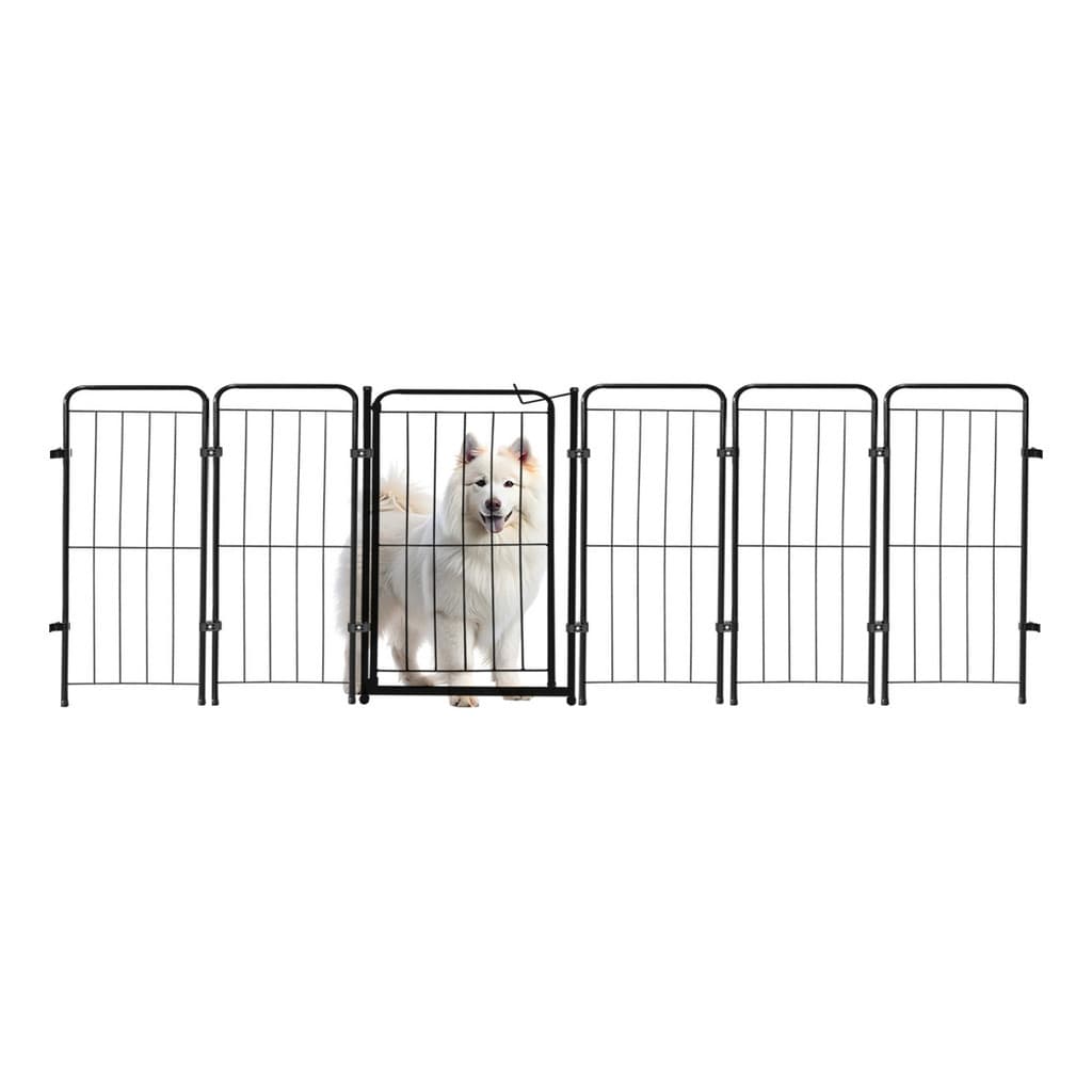 Cercado Grade 224,5x70cm Portão + 5 Módulos Segurança Pet Cães Cachorro